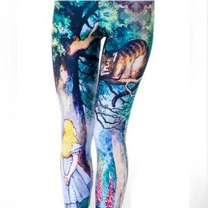 Blackmilk Alice in wonderland Cheshire cat leggings